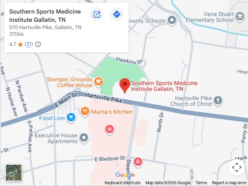 Get Directions From Your Location to Southern Sports Medicine Institute in Gallatin, TN